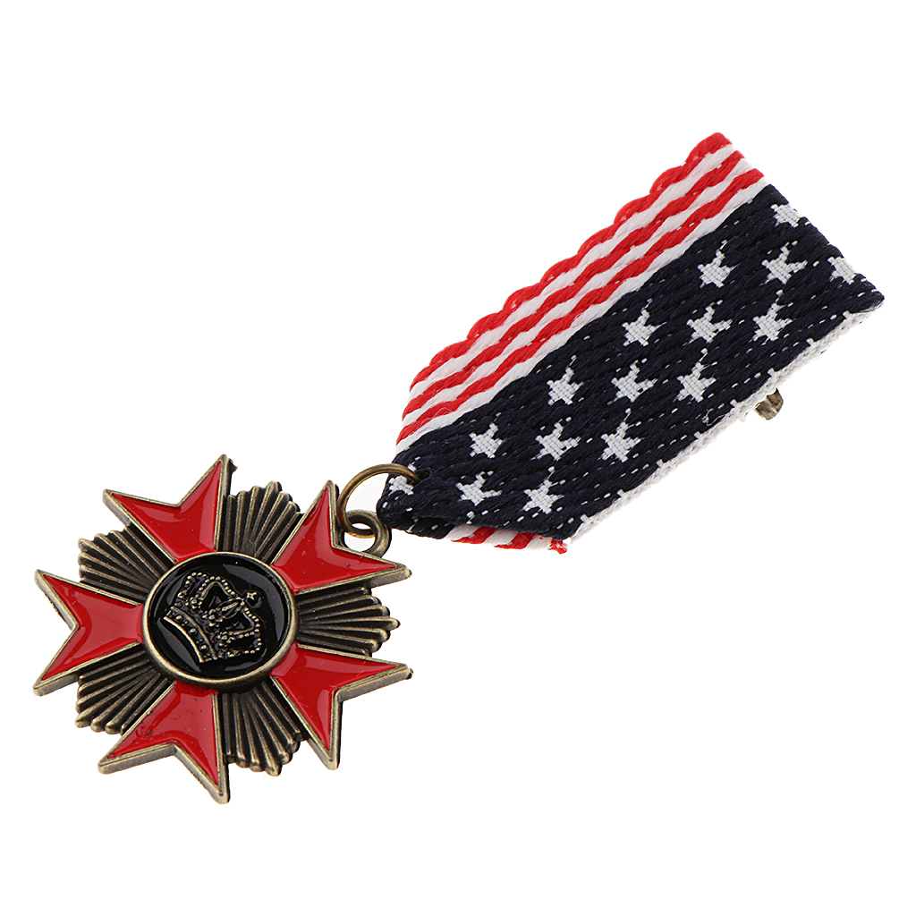 Vintage Unisex Military Medal Army Badges Pentagram Brooch Pin Jewelry
