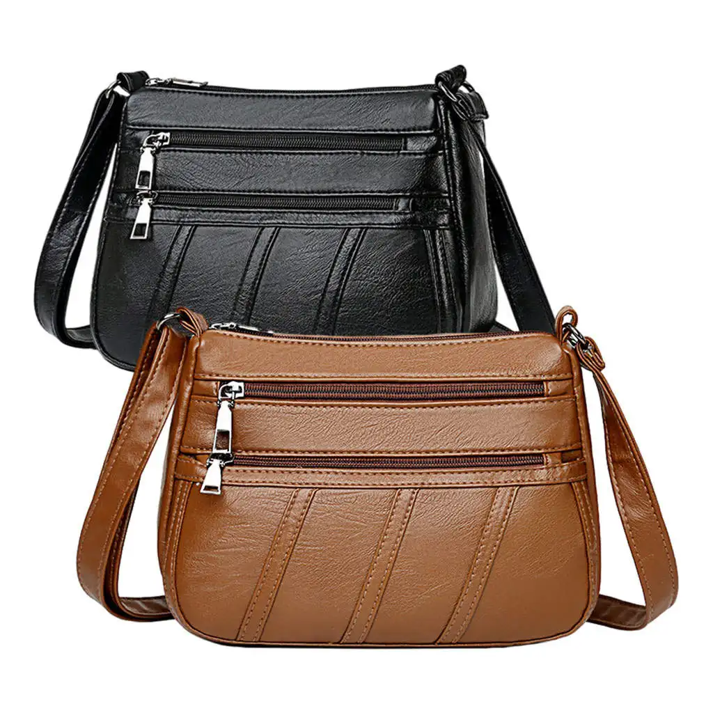 Women Crossbody Bag Soft Leather Luxury Handbag Purses Female Bag Pockets Shoulder Crossbody Bag Fashion Tote for Ladies Travel