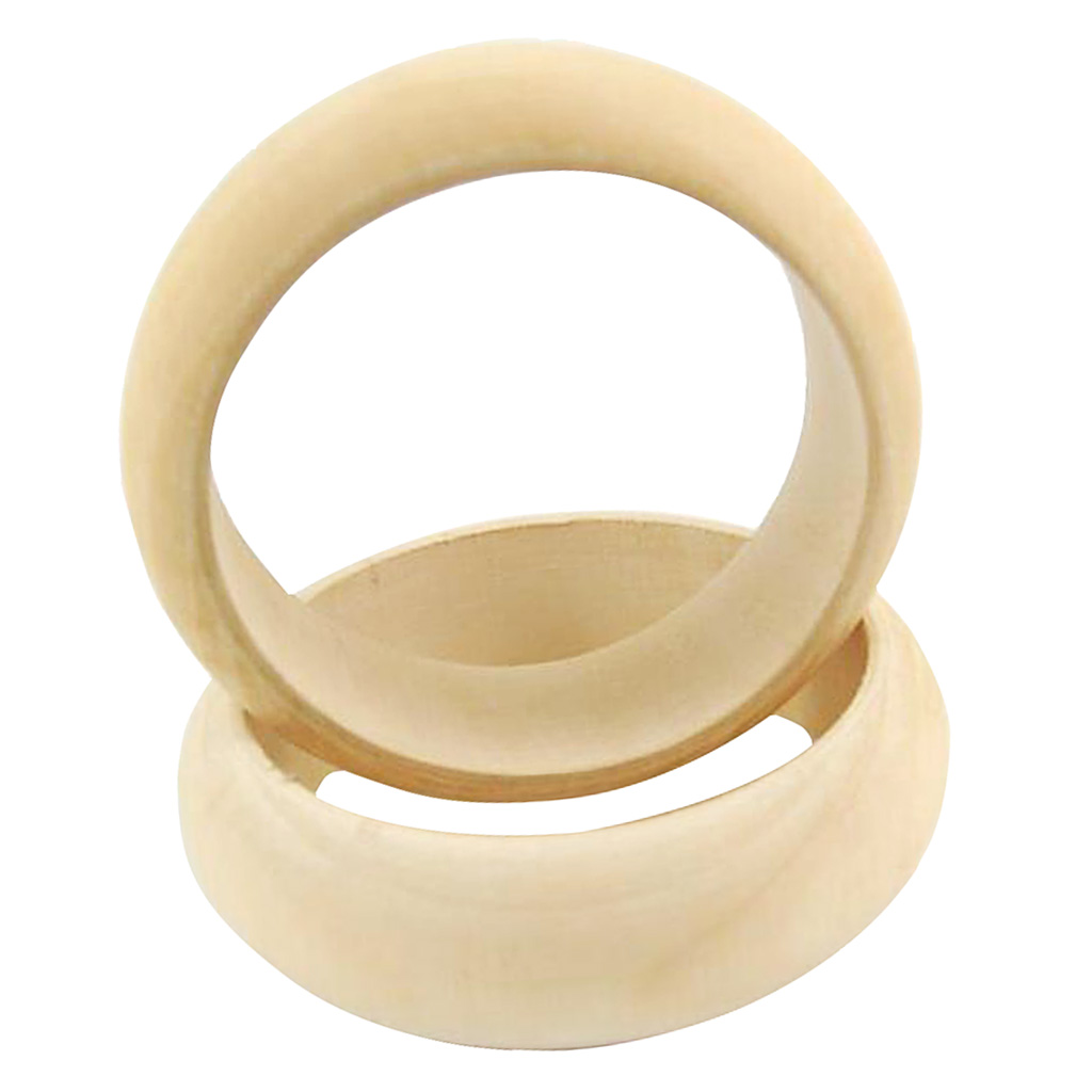 2pcs Blank Unfinished Wooden 8