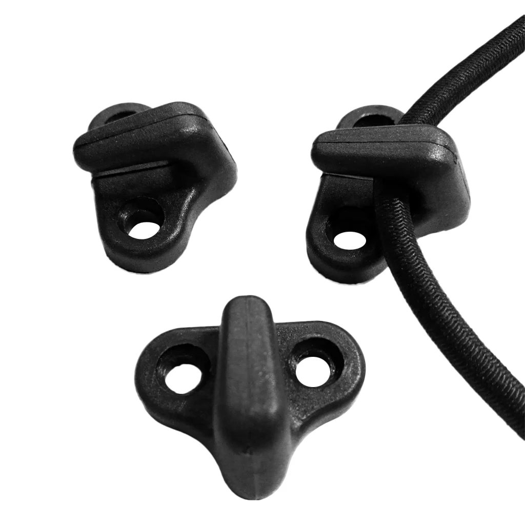 MagiDeal High Quality 4 Pack Black Lashing Hook Bungee Hooks Replacement Kit With Screw for Kayak Canoe Paddle Board DIY