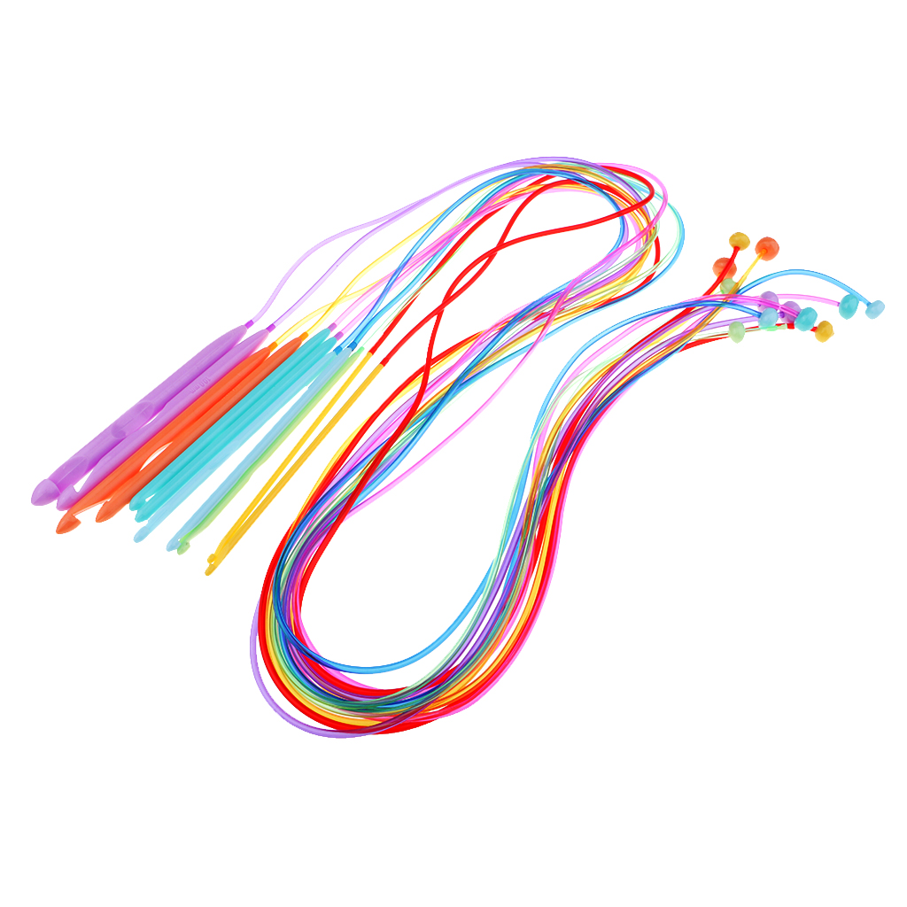 12pcs Tunisian Crochet Flexible Afghan Plastics Crochet Weaves