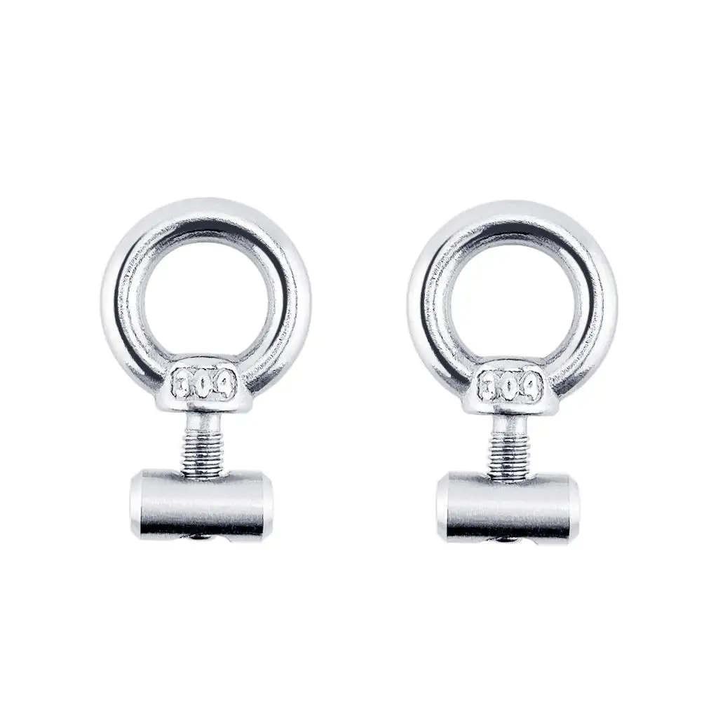 M4 Lifting Eye Nut Ring Shape 304 Stainless Silver 2 Pair Tent Stopper for Awning Camper Tie Down Eyelet Caravan Supplies