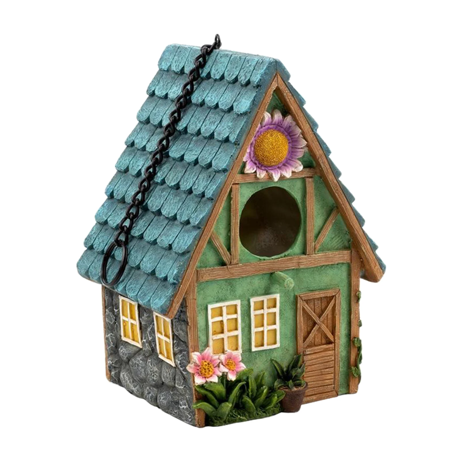 Hand-Painted ing Birdhouse Country Cottages Bird House Patio Nesting Box