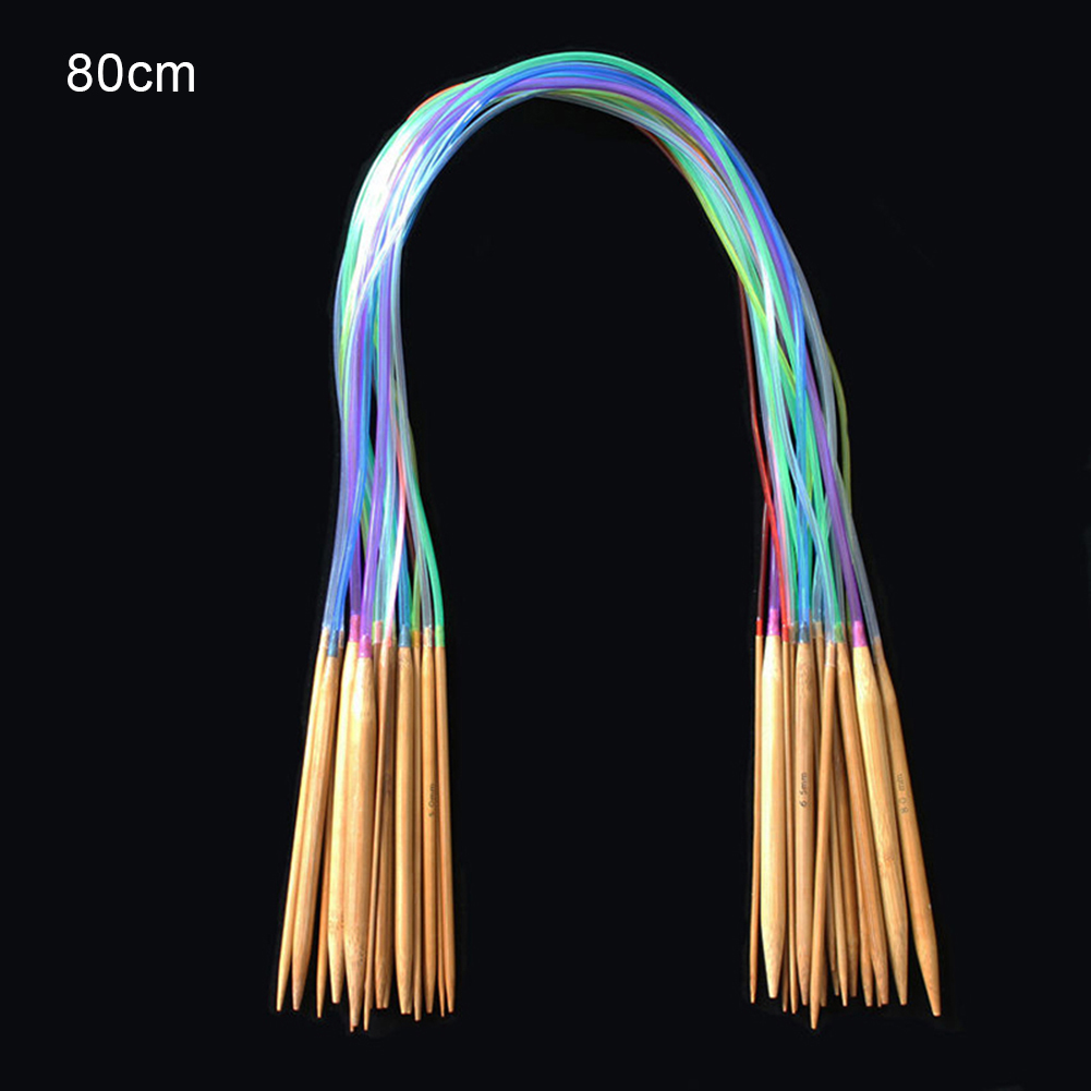 18pcs 40120cm Knitting Needles Plane Sewing Round Decor Multicolor
