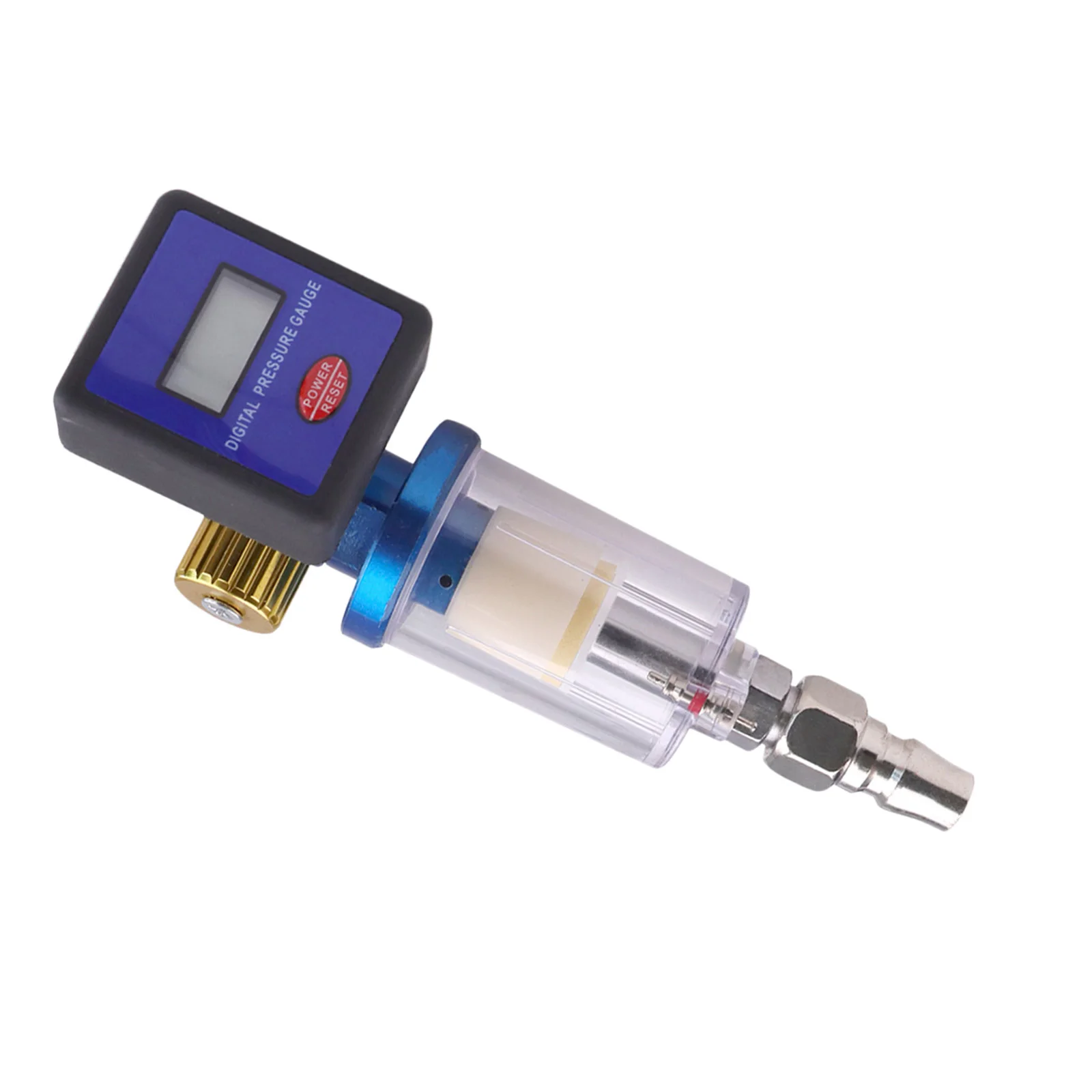 1/4 Inch Air Pressure Regulator Gauge with Water Trap Filter Separator Tool