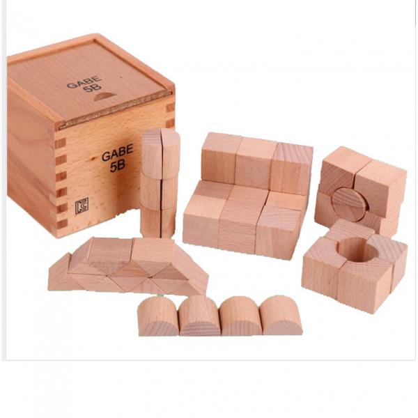 Hand Grinding Wood Cubes Toddler Kids Cube Building Blocks Toys With Box