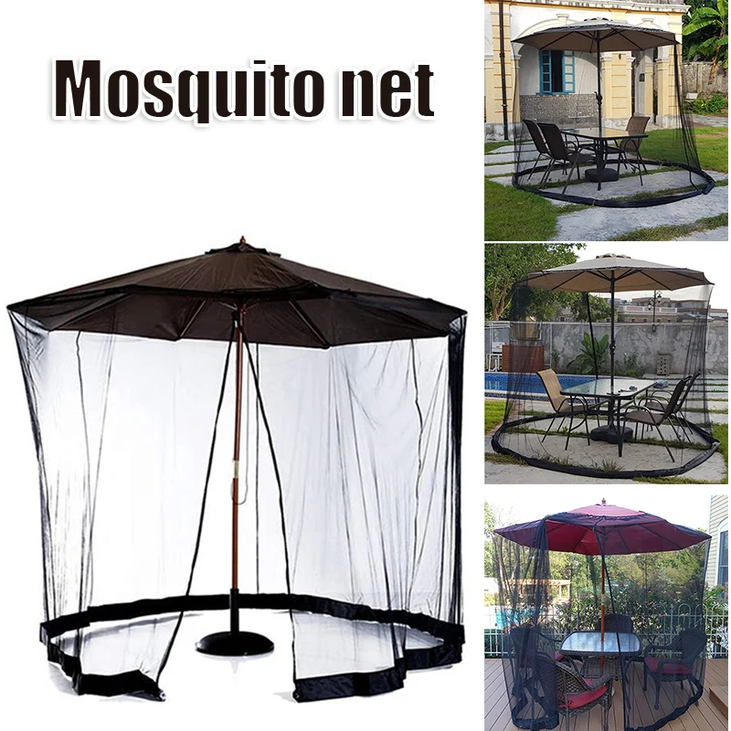 Umbrella Table Screen Enclosure Bugs Mosquitoes Patio Picnic Outdoor Net Cover 