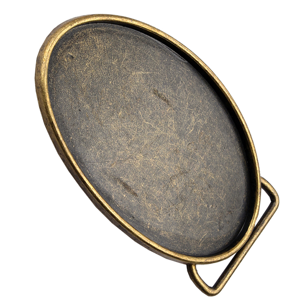 Men Western Cowboy belt buckle alloy Oval Belt buckle replacement Bronze