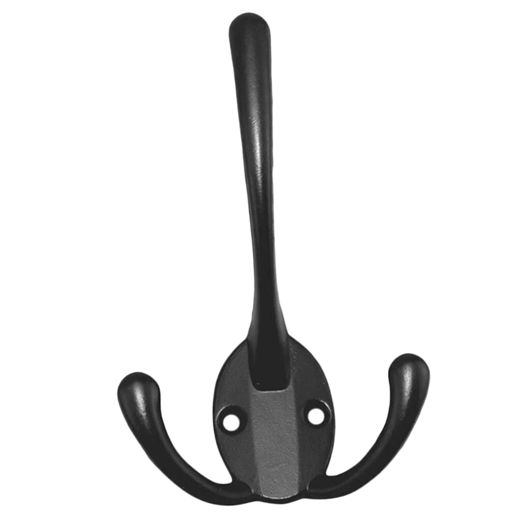 Retro Zinc Alloy Coat Hooks Dual Hook Hanger For Clothes Scarf Keychains