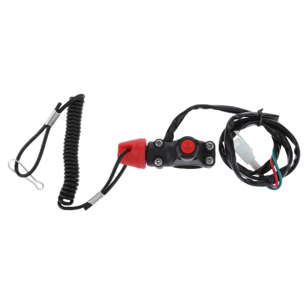 Pull Tether Stop Kill Switch Engine Safety Lanyard Handlebar Mount 47 49CC