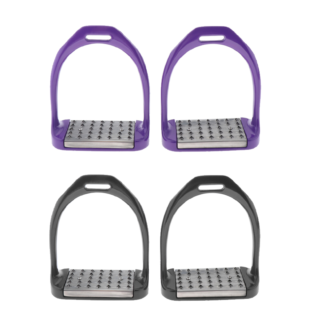 Stirrups Firm Colored Paint with Anti-Slip Pad 12cm Wide Track for Adult