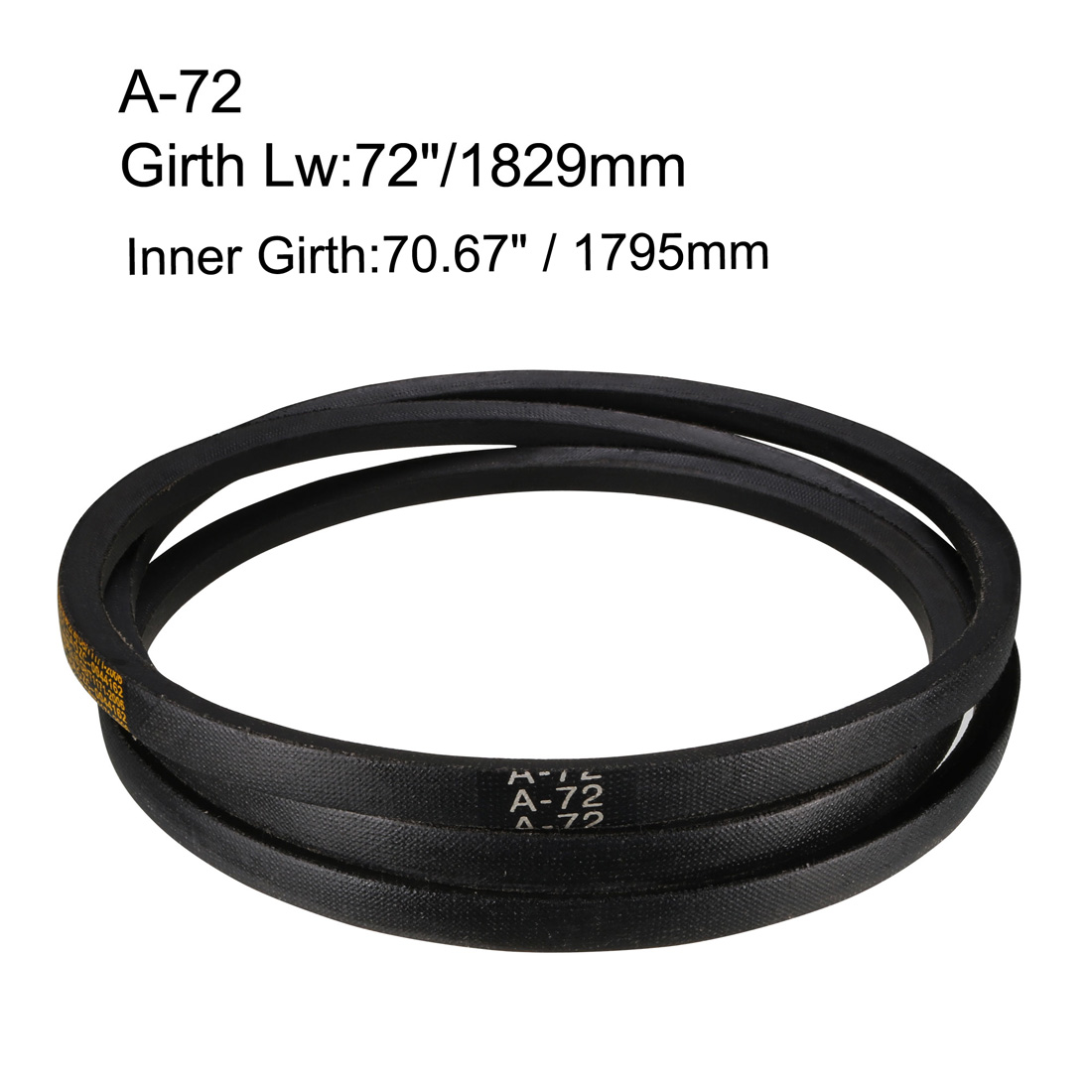 Uxcell A72-A85 Drive V-Belt Girth 72 Inch-85 Inch Industrial Power Rubber Transmission Belt