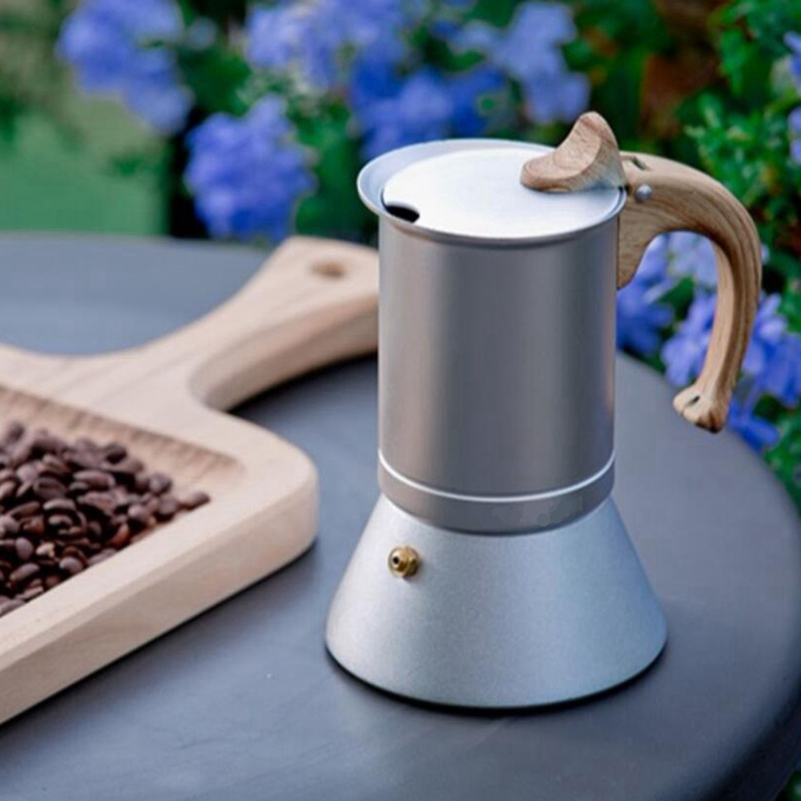 Stovetop Coffee Maker 150ml 3 Cups Aluminum Espresso Pot Coffee Maker Moka Pot with Stainless Steel Base