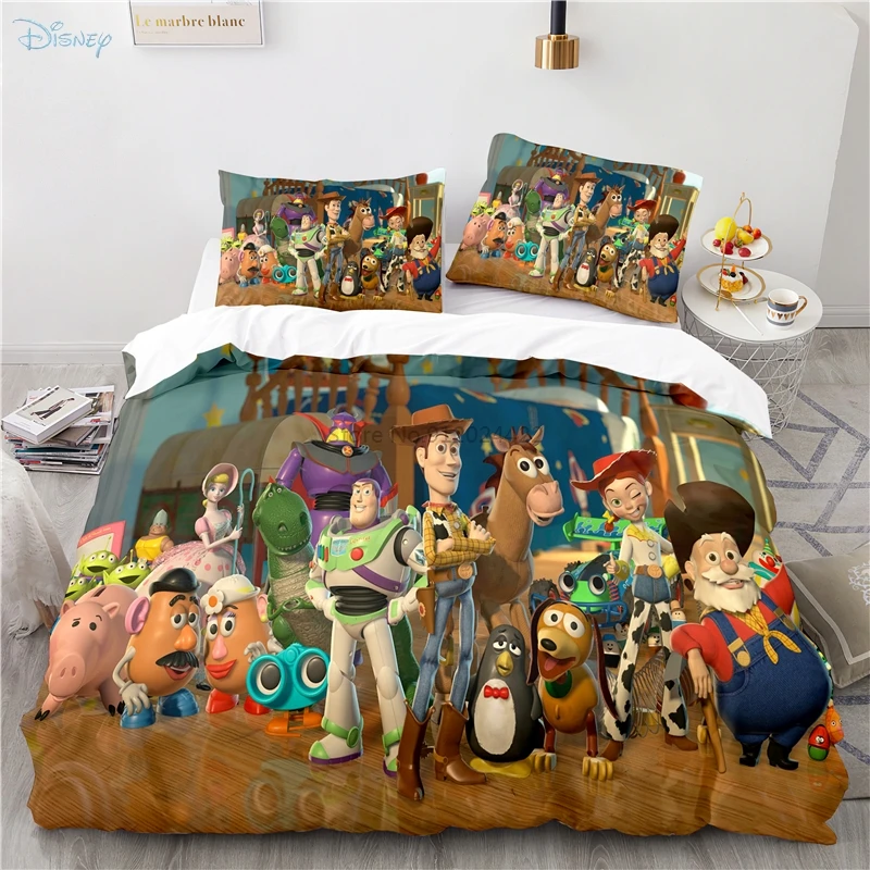 63 x 63 cm 140 x 200 cm CTI 042820 Toy Story algodón y poliéster Juego de cama con funda de edredón y funda de almohada color azul 
