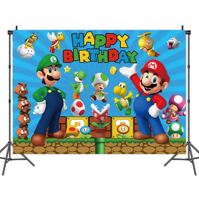 Desenhos animados Super Mario 3D pano de fundo, tema do jogo