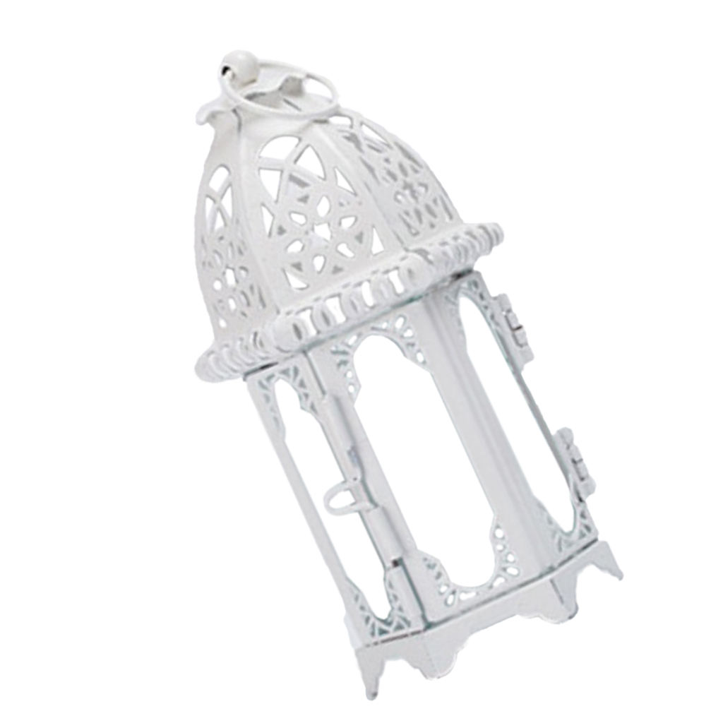 Wrought Iron Glass Wind Light Candle Holder Hanging Lantern Great for Patio Indoor outdoors Events Wedding Party