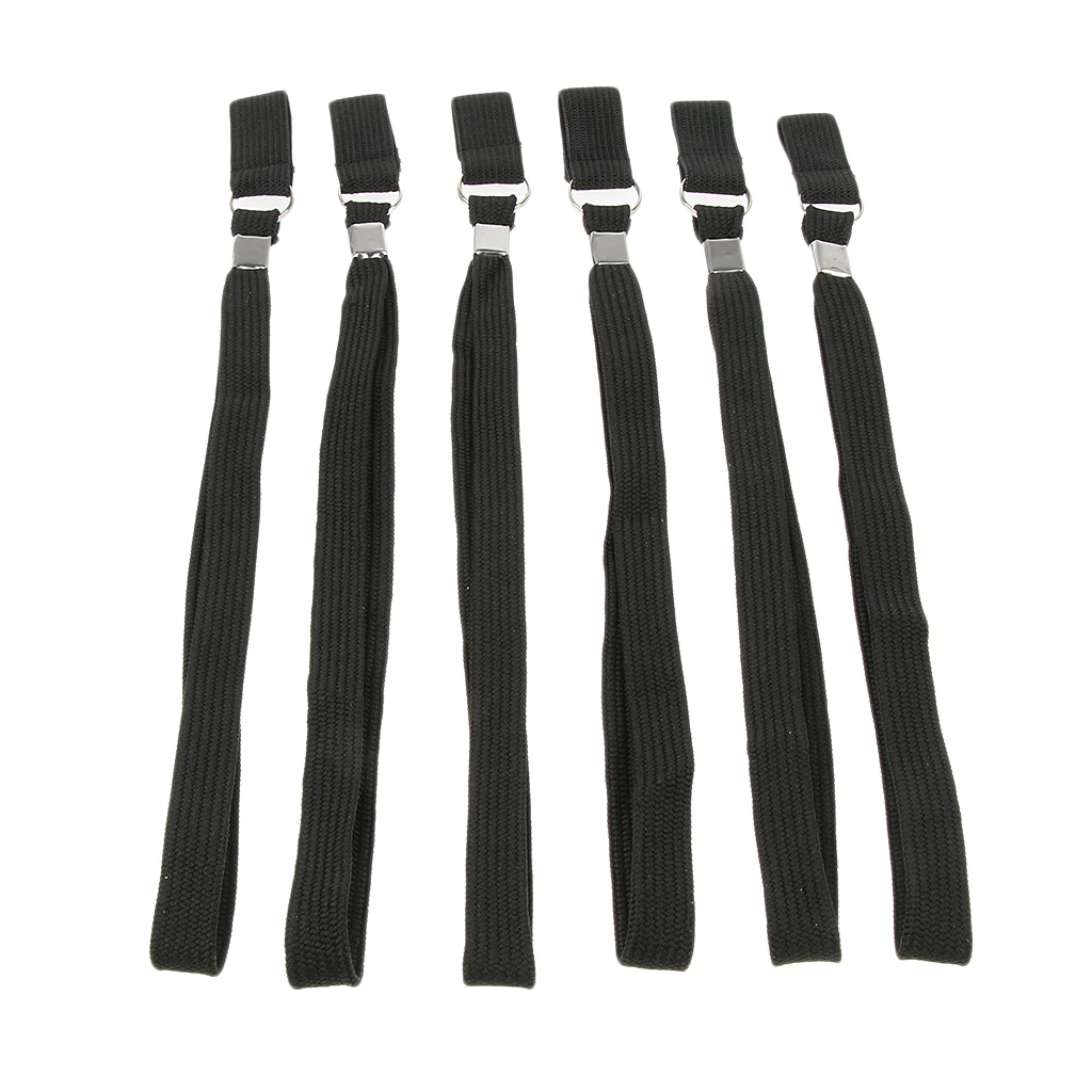 6pcs Nylon Cords Hiking Backpack Trekking Pole Holder Elastic Buckle Rope Walking Stick Rope Crutch Stool