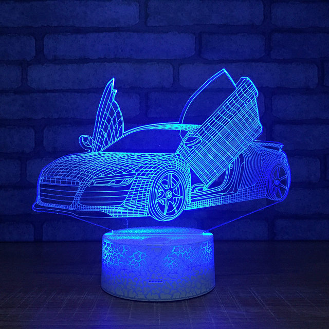 Socle Lumineux 3D Led,Base De Lampe De Rechange Ou À Monter  Soi-Même,Télécommande Incluse,Câble Usb,Lampe D'Illusion 3D,7 Cou[H3807] -  Cdiscount Maison