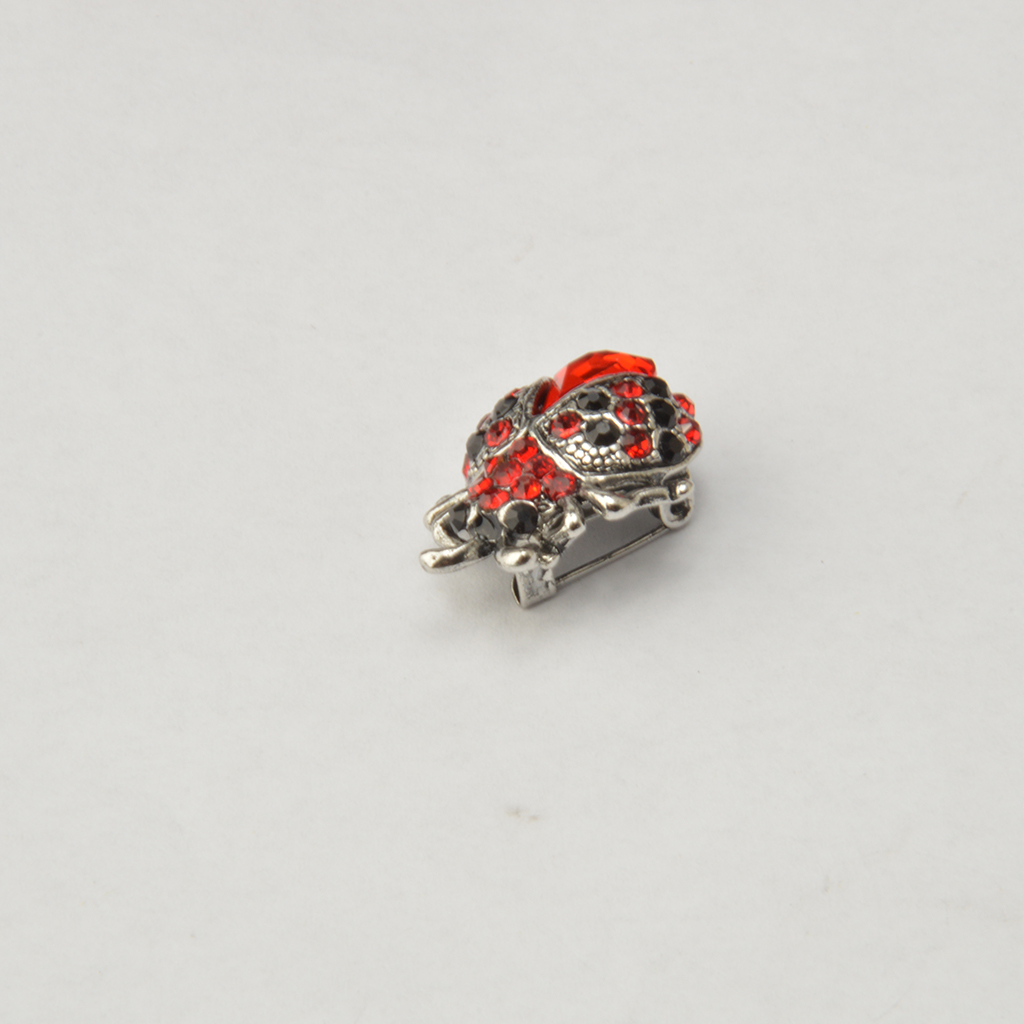 Vintage LadyBird Brooch  Pin Zinc Alloy Women Accessories Beetles Red