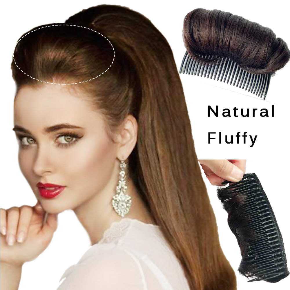 Best of Hair Fluffy Hair Pad Hairpin Synthetic False Hair Clip Black Brown DIY Styling Insert Hair Pad Reviews & Tips