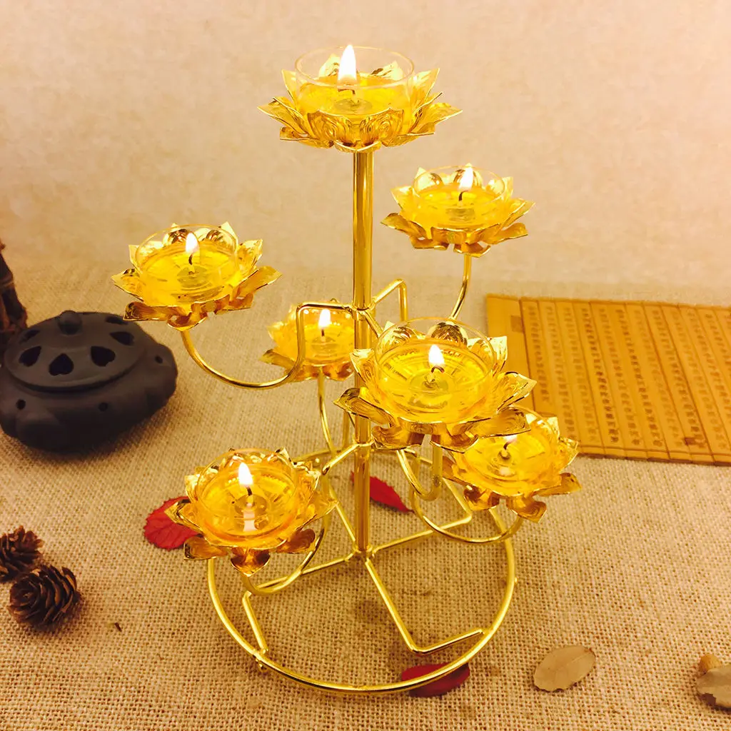 Retro Style Tealight Candle Stand Ghee Lamp Holder Candlestick Light Home Decoration Crafts Ornaments