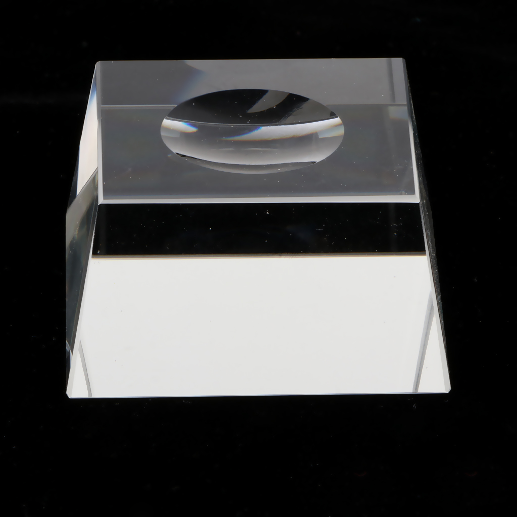 Clear Square Crystal Display Stand Holder for 40-60mm Crystal Ball Sphere Globe