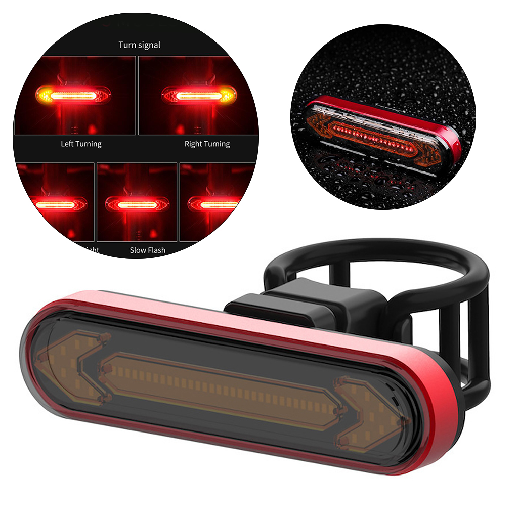 LED Remote Control Bike Rear Lights Bicycle Turn Signal Warning Taillight