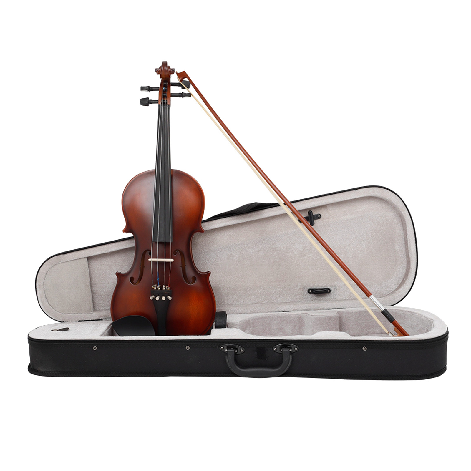 4/4 Full Size Vintage Acoustic Violin Practice Fiddle with Case & Bow for Beginner Kids String Instrument Violin Set