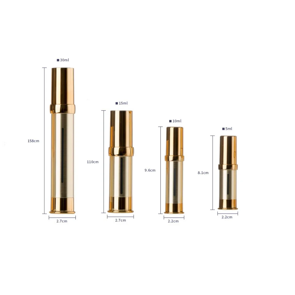 Makeup Pump Bottle - Refillable Cosmetic Essential Oil, Cream, Lotions Storage Container ? Vacuum Pump Bottle Tube