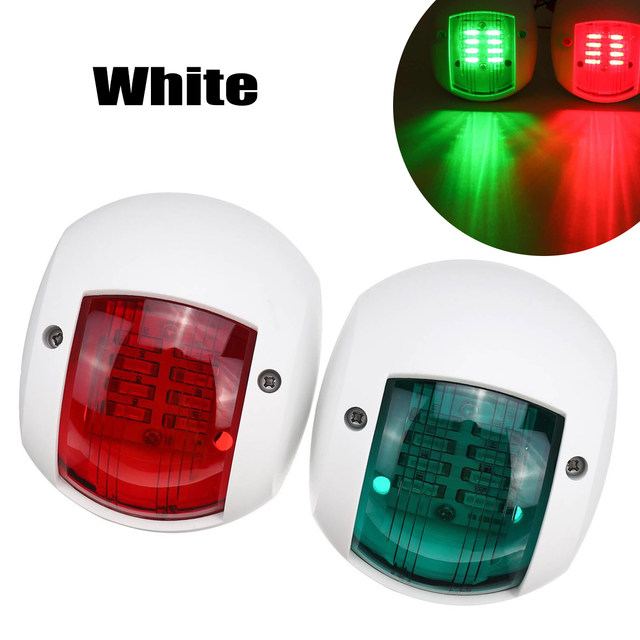 Paire Feux Navigation LED Marine 12V - Rouge Et Vert - Étanches IP66 - Pour Bateau, Yacht, Voilier