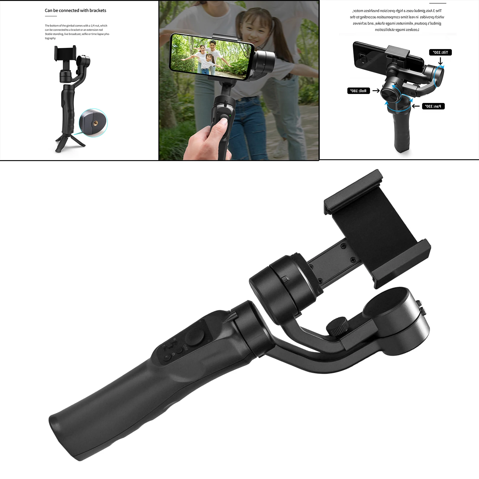 Selfie Stick Face Follower Stabilizer Selfie Tripod Phone Tripod For Selfie Live Broadcast Photograph