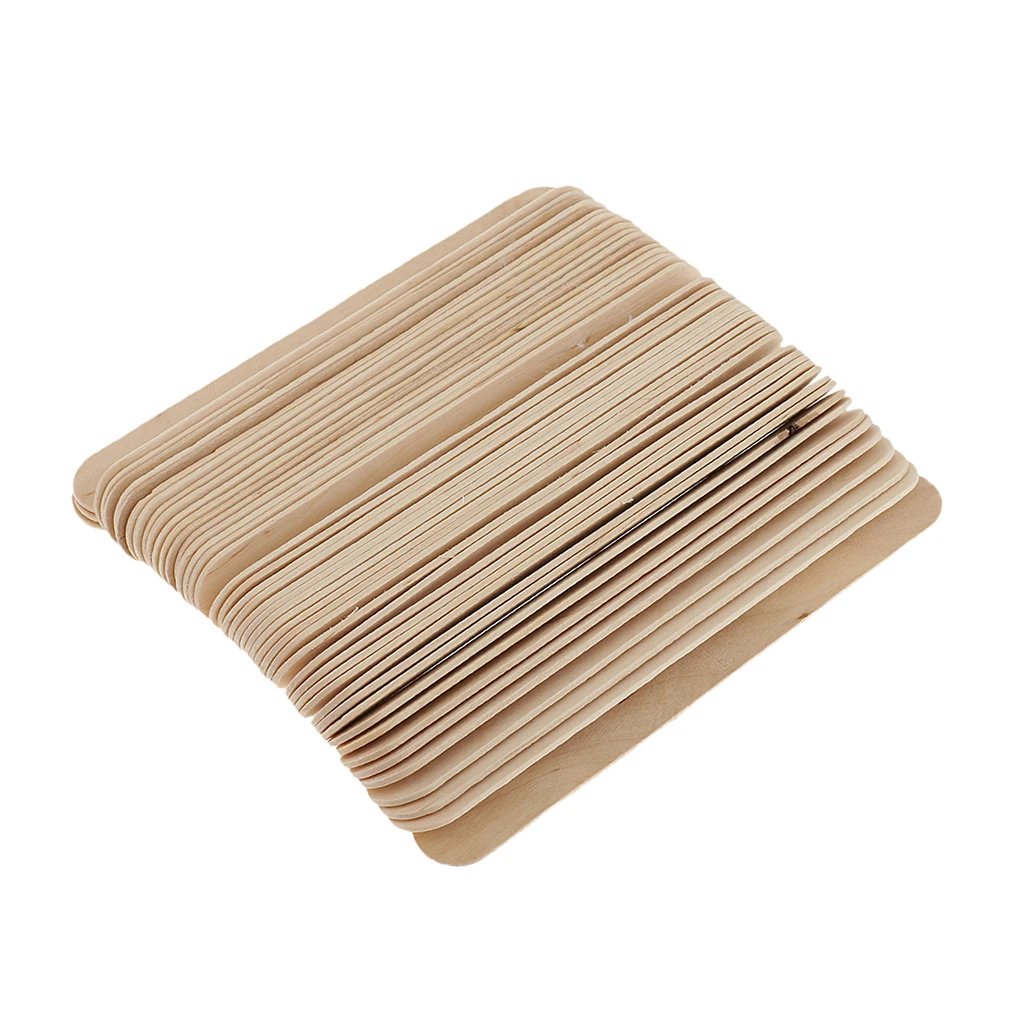 50x Large Wood Spatulas Wax Applicators Waxing Hair Removal Stick