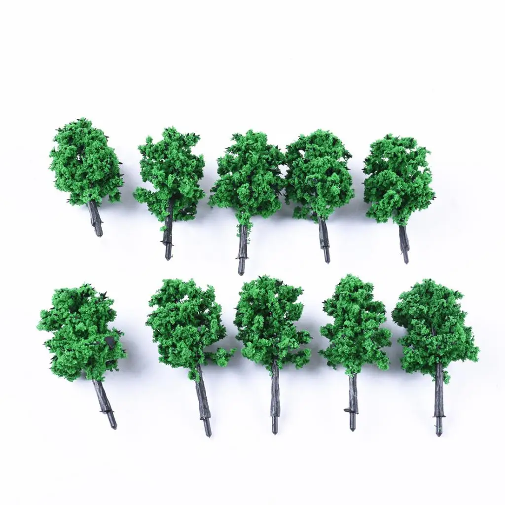 10 Pcs Tree Model For Landscape Diorama Scenery Building Auxiliary Material