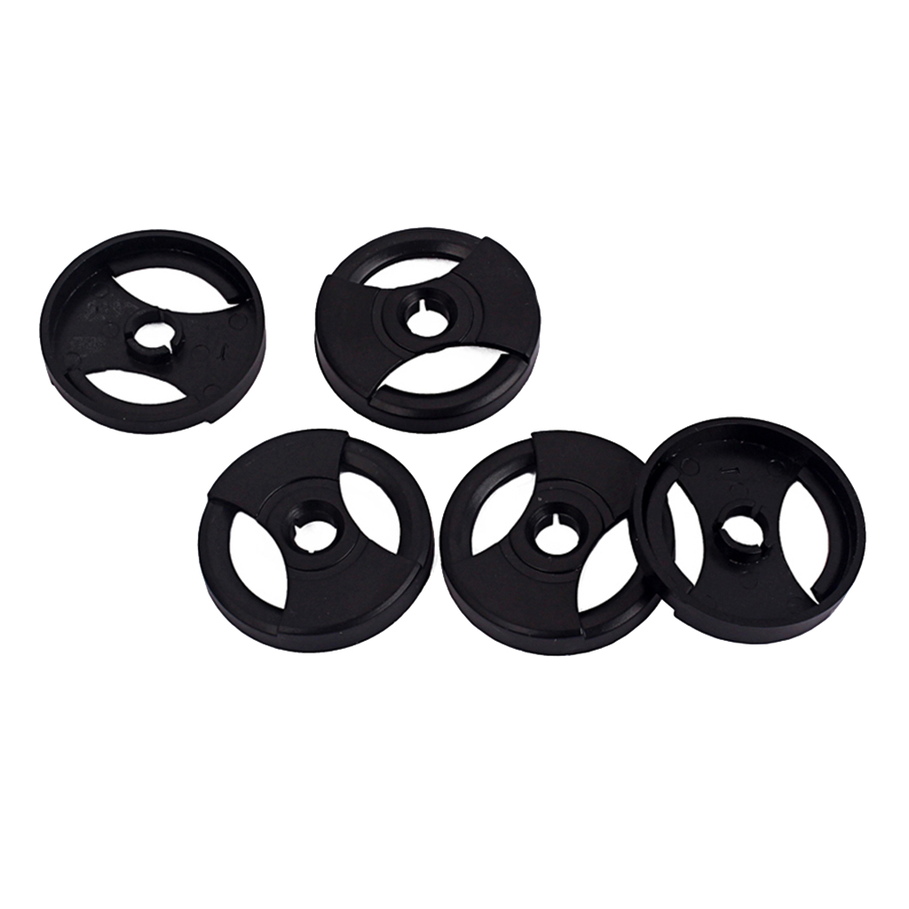 5x Phonograph Turntable Record Adapter Set for 45RPM Phonograph DIY Black