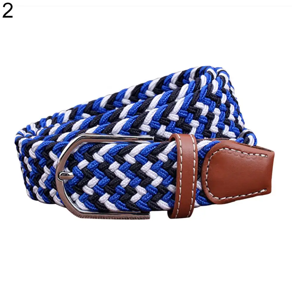 types of belts 80% HOT SALE Fashion Woven Braided Fabric Comfort Stretch Casual Dress Belt for Men Women Clothing Accessories holeless belt