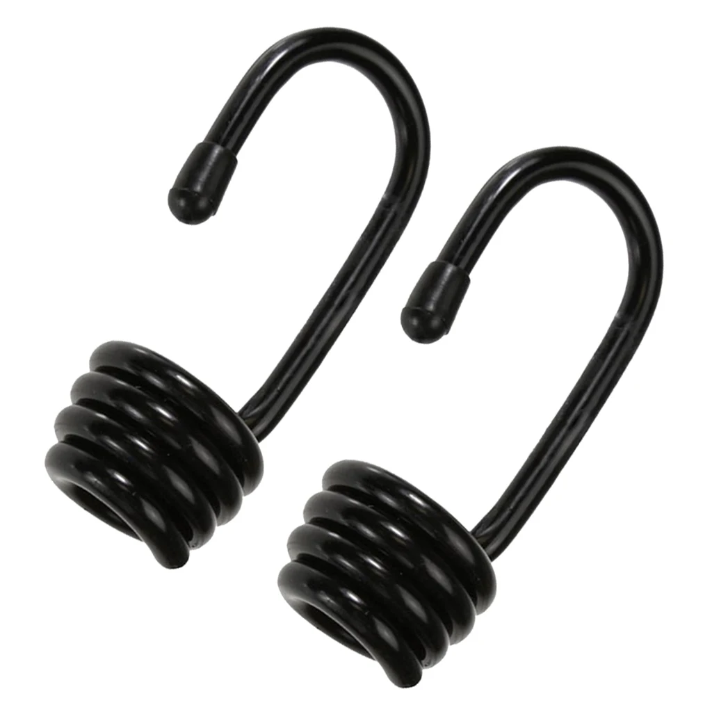 2pcs Heavy Duty Steel Wire Hooks for 8mm Marine Bungee Rope Shock Cord Camping Hiking Boating Accessories