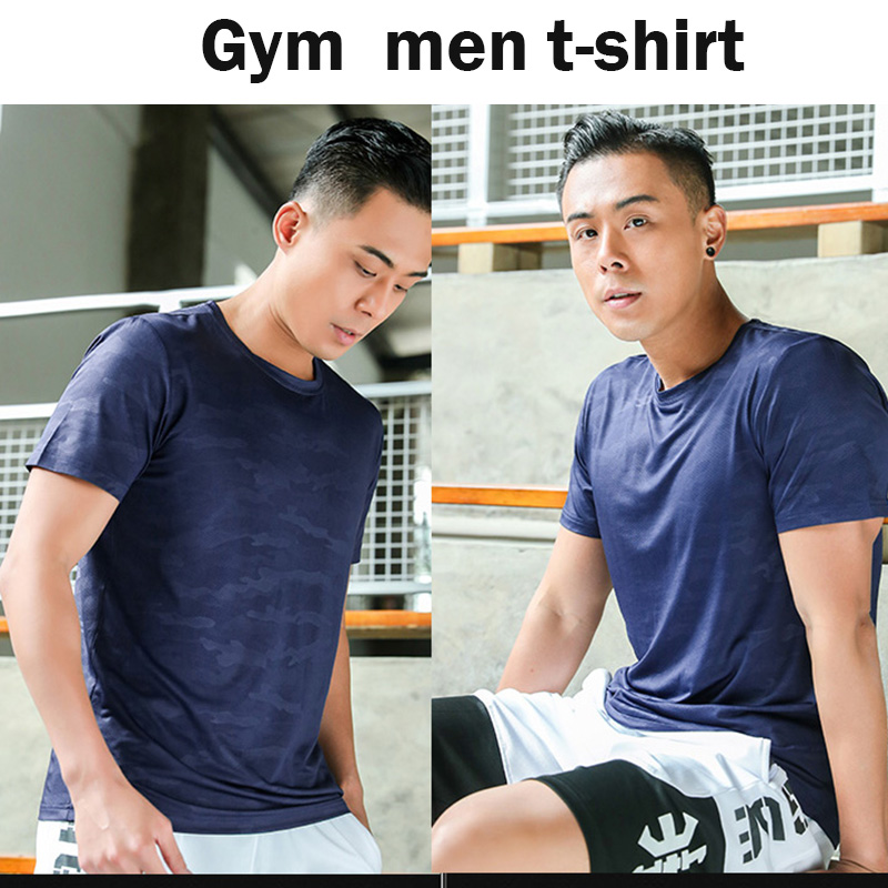 Summer Men's Polyester Breathable Gym T-shirts