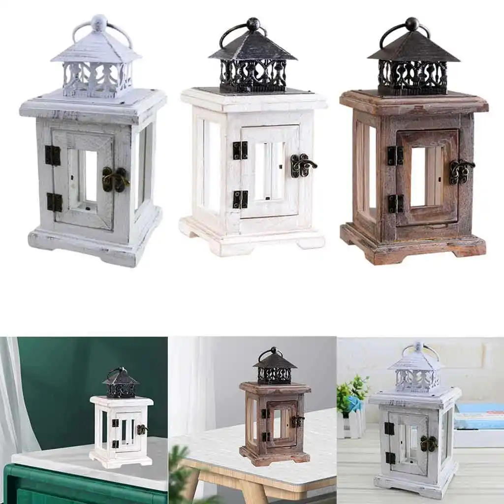 Retro Lantern Candle Holders Pillar/Tealight Candlestick for Indoor Outdoor Aromatherapy Candle Home Garden Decor Ornaments