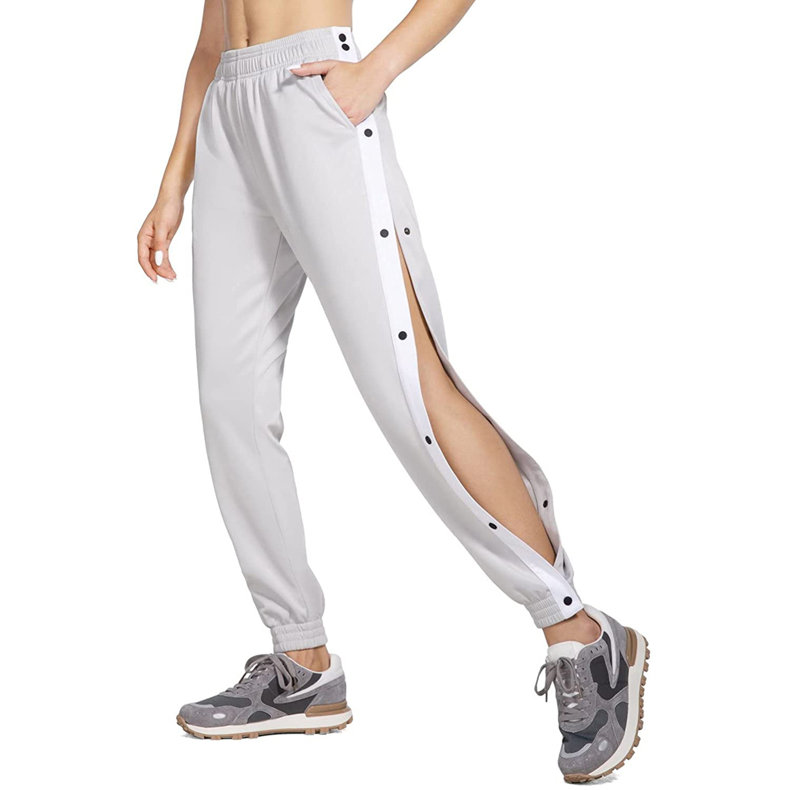 cintura elástica joggers calças correndo fitness ativo workout calças com bolsos