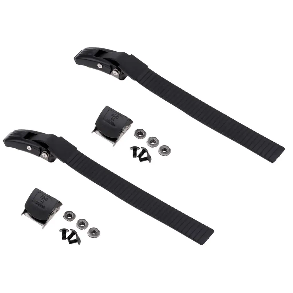2 Set Replacement Inline Skate Buckle Strap with Mounting Screw & Nuts