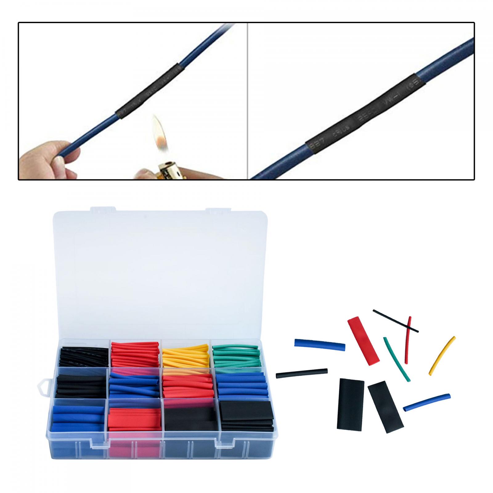 750x Heat Shrink Tubing Tubes Kit Insulation Protection with Storage Case