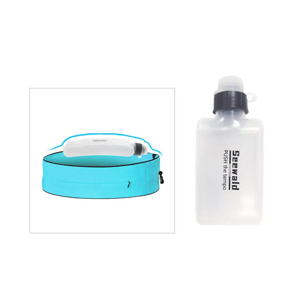 200/330mL Water Bottle Clear Portable Flat Plastic Kettle Drinkware Sports