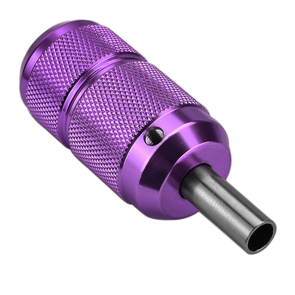 Aluminum Alloy Tattoo Grip Self Locking 25mm Tattoo Handle with Knurling Craft Tube