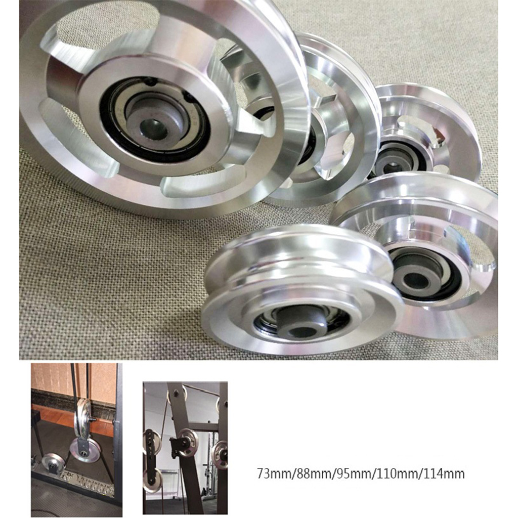 Solid Pulley Wheel Single Wheel Spin U Groove Roller Bearing Rigging Guide