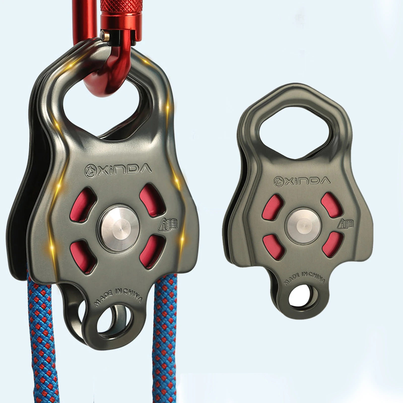 Professional Small Single Pulley Gear Ball Bearing Mountaineering Rock Climbing  -solving Carriage Pulley