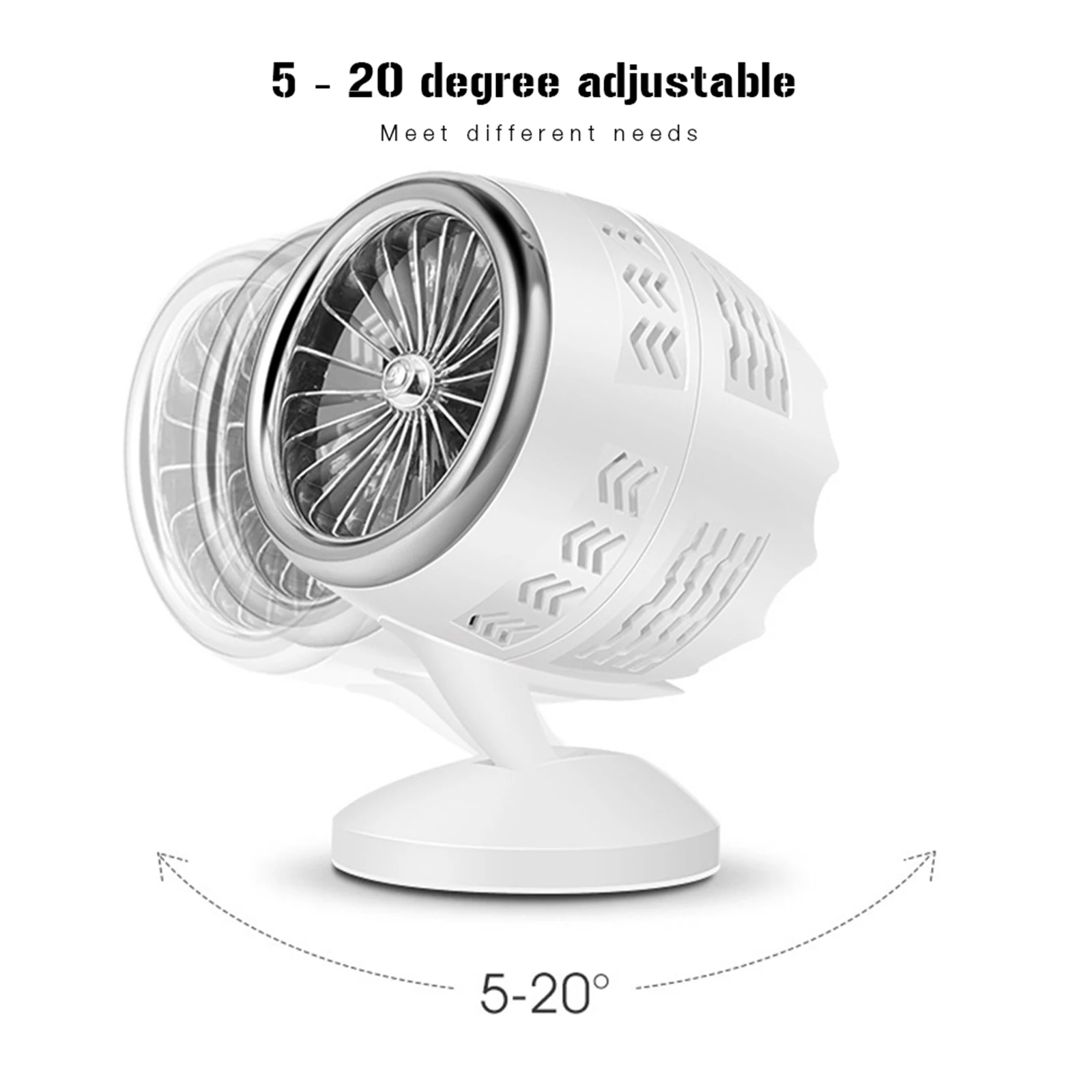 Small Personal Desk USB Fan, Portable Mini Table Fan with Turbo Blades, Whisper Quiet for Home, Office, Outdoor, Travel