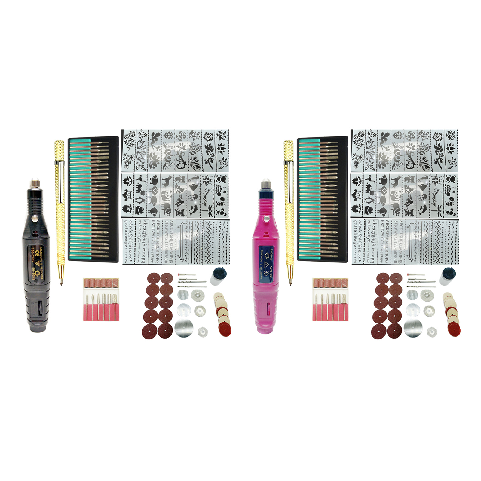 108Pcs Engraving Tool Electric Wired Micro Engraver Carving Etching Pen Stone Wood Mini Engraver Glass Ceramic Palstic DIY