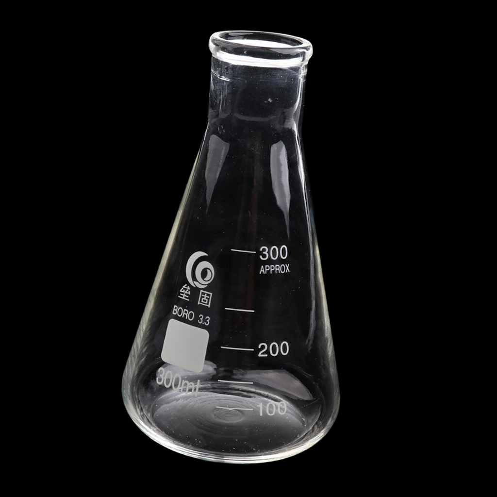 Lab Borosilicate Glass Conical Flasks with Narrow Neck 300ml/500ml/1000ml/2000mL