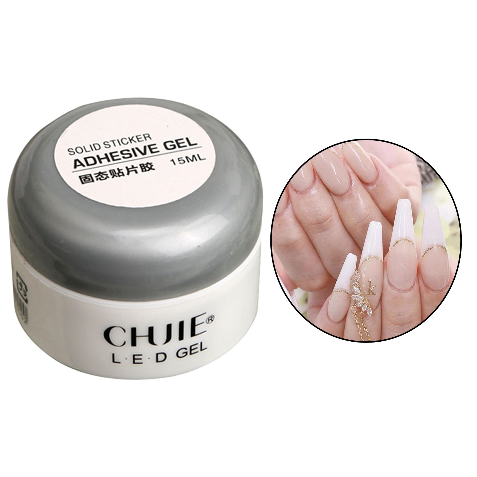 Nail Art Gel Long Lasting 15ml Sticky for Beginner Rhinestone Decoration Diamond