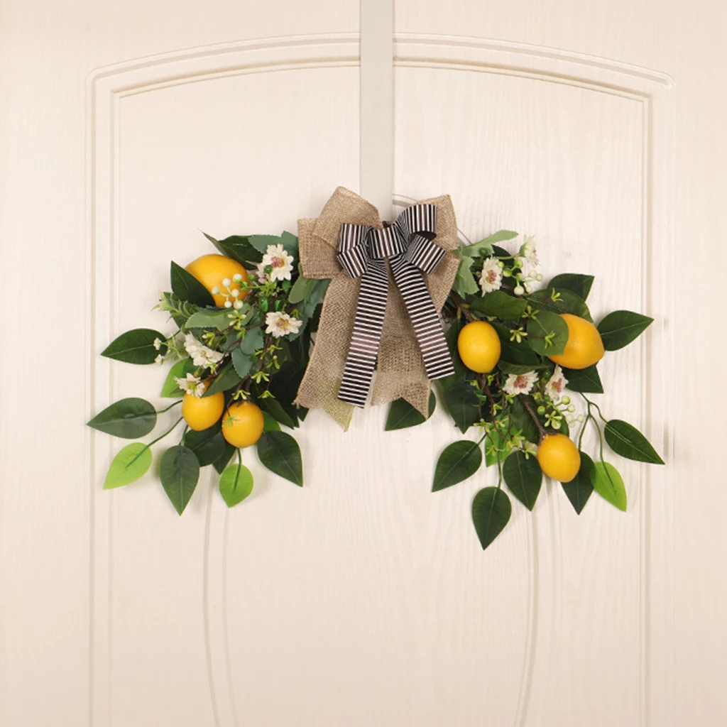 Details about   Artificial Lemons Wreath Door Swag Garland Ornament Wedding Arch Flowers Living 